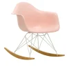 Eames RE Plastic Armchair RAR gyngestol White/Golden Maple