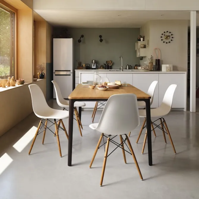 Eames RE Plastic Chair DSW stol Dark Maple