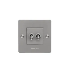 EU 1G Double Toggle Switch With Logo