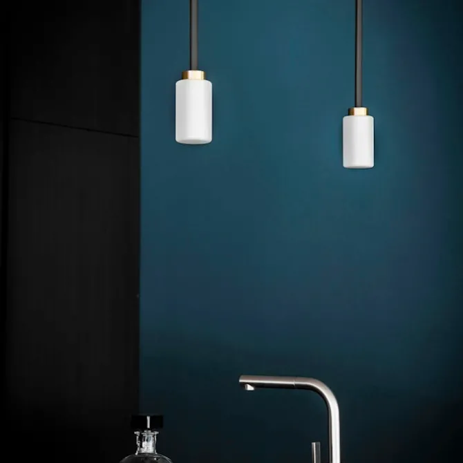 Farol Pendant, Brass/Opal