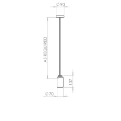Farol Pendant, Brass/Opal