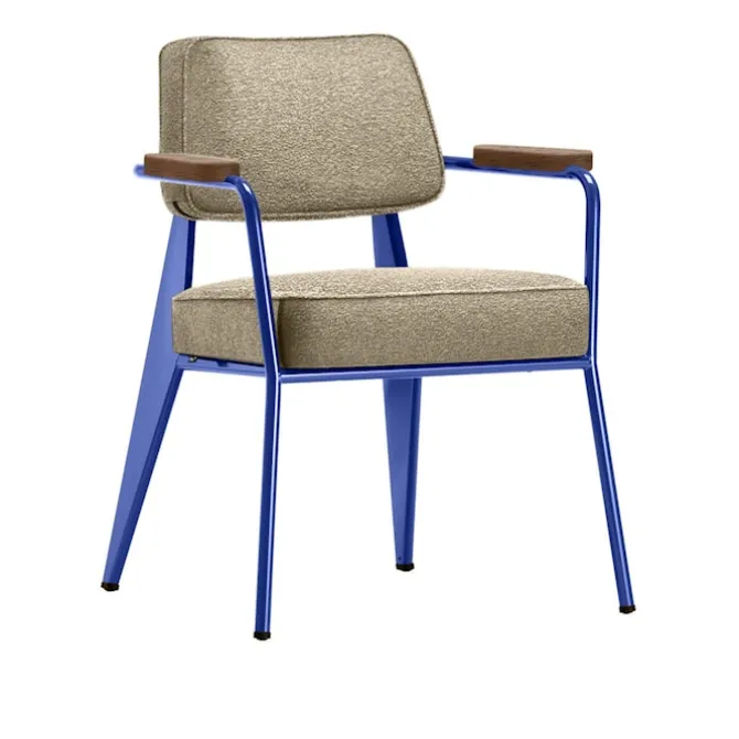 Fauteuil Direction lenestol Prouvé Bleu Marcoule