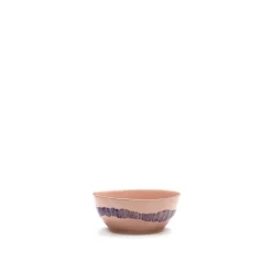 Feast Bowl - Delicious Pink Swirl-Stripes Blue