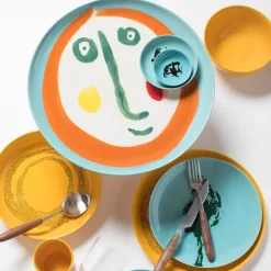 Feast High Plate - Azure Artichoke Green