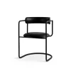 FF Cantilever Chair Rounded Black Legs