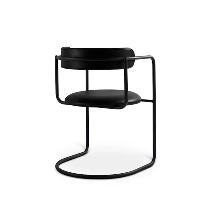 FF Cantilever Chair Rounded Black Legs