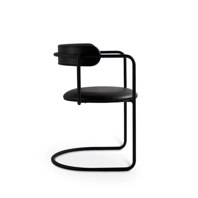 FF Cantilever Chair Rounded Black Legs