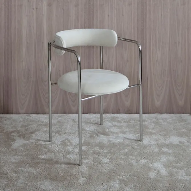 FF Chair Rounded Chrome Legs