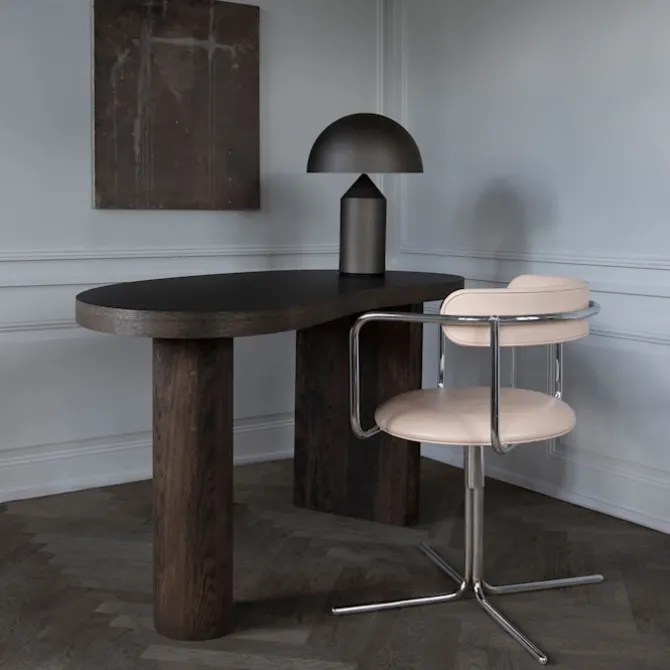 FF Chair Swivel Rounded Chrome Legs