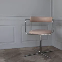 FF Chair Swivel Rounded Chrome Legs