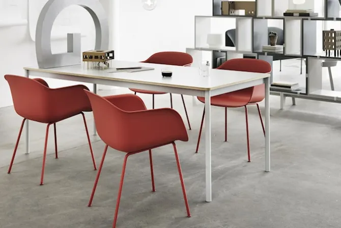 Fiber Armchair - Tube Base