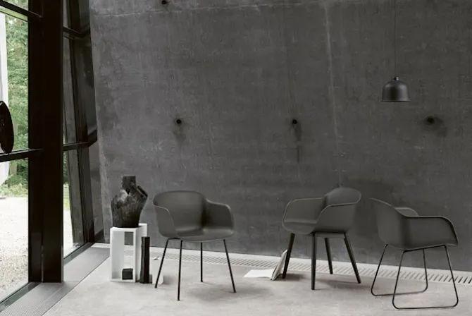 Fiber Armchair - Wood Base