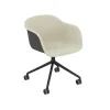 Fiber Armchair Front Uph Swivel Base W Castors
