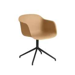 Fiber Armchair Swivel Base W Return
