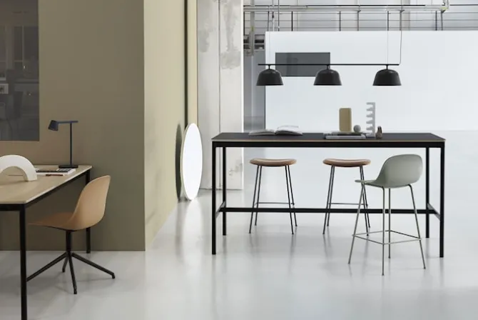Fiber Bar Stool - Tube Base