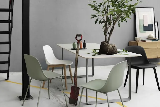 Fiber Side Chair - Wood Base