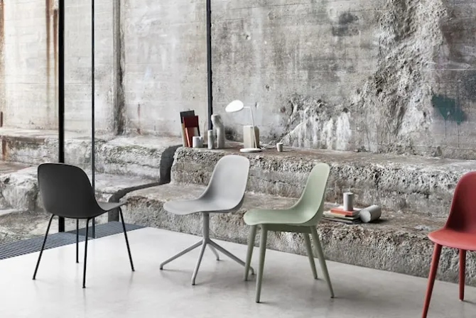 Fiber Side Chair - Wood Base
