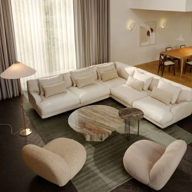 Flaneur 3-seters sofa Matt Black