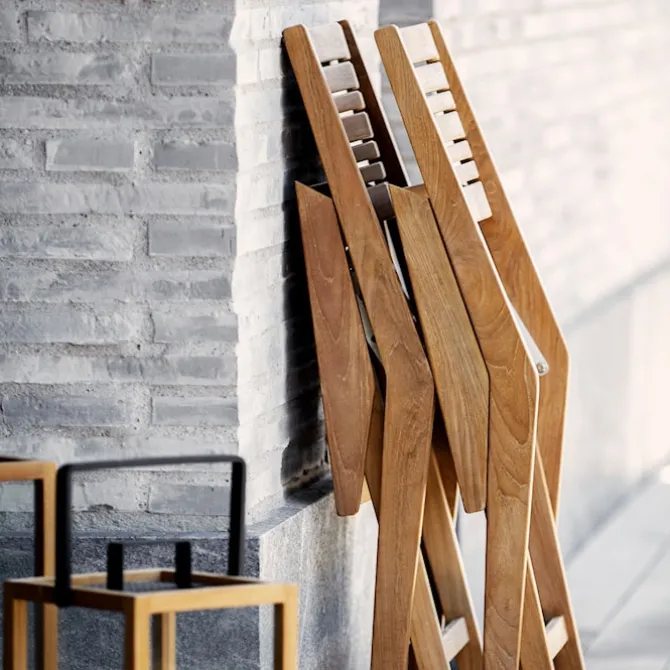 Flip sammenleggbar stol med armlener
