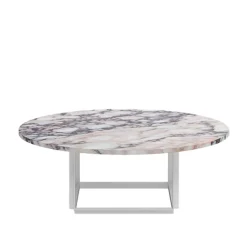 Florence Coffee Table Ø90 / White Viola Marble