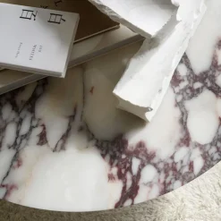 Florence Coffee Table Ø90 / White Viola Marble