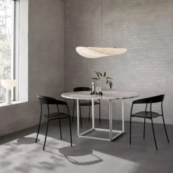 Florence Dining Table Ø120 / White Viola Marble