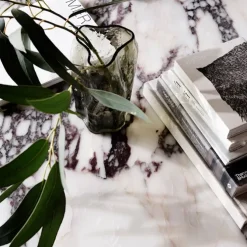Florence Dining Table Ø120 / White Viola Marble
