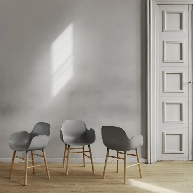Form Armchair Full Upholstery Oak