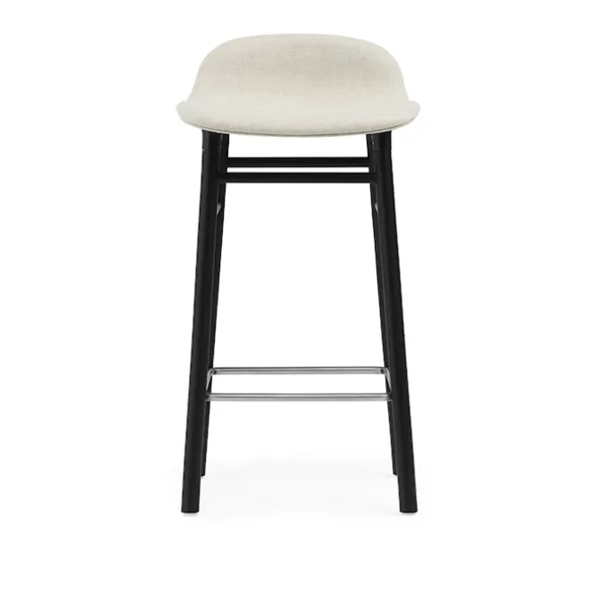 Form Barstool 65 cm Full Upholstery Black Oak