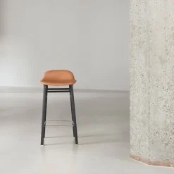 Form Barstool 65 cm Full Upholstery Black Oak