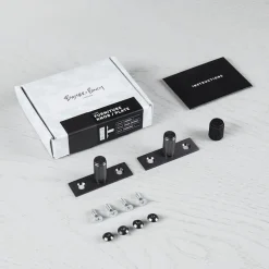 Furniture Knob Plate Linear 2-pak