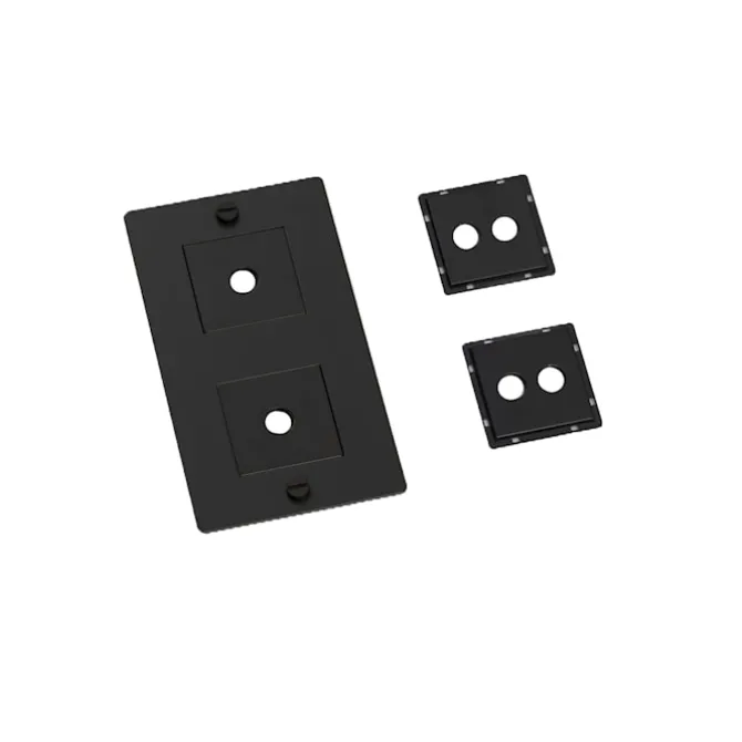 2G Wall Plate Vertical With Infills