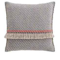 Garden Layers Big Cushion - Diagonal Almond/Blue