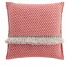 Garden Layers Big Cushion - Diagonal Almond/Red