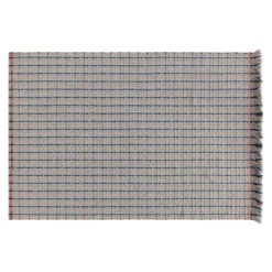 Garden Layers Rug - Checks Blue