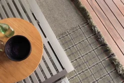 Garden Layers Rug - Checks Green