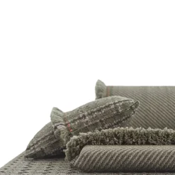 Garden Layers Rug - Checks Green