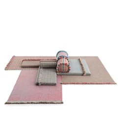 Garden Layers Rug - Diagonal Almond/Red