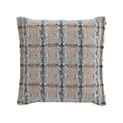 Garden Layers Small Cushion - Checks Blue