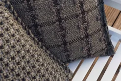 Garden Layers Small Cushion - Checks Green