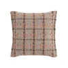 Garden Layers Small Cushion - Checks Terracotta