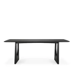 Geometric Dining Table Black Oak