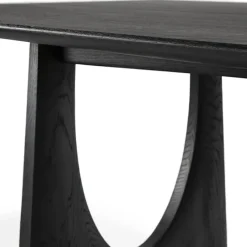Geometric Dining Table Black Oak
