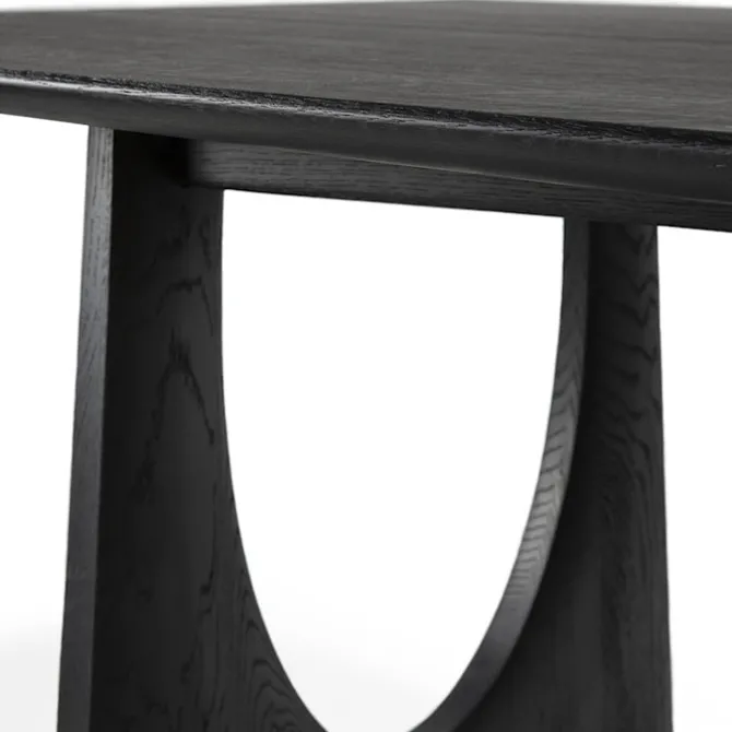 Geometric Dining Table Black Oak