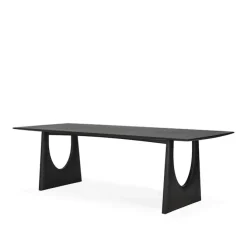 Geometric Dining Table Black Oak