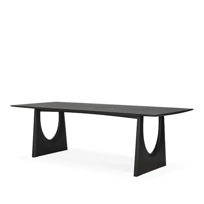Geometric Dining Table Black Oak