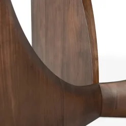 Geometric Dining Table Brown Varnished Teak