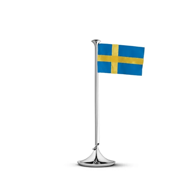Georg Swedish Flag, Incl. Flagpole, Stainless Steel