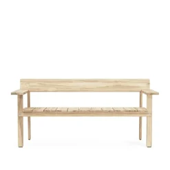 GL101 Timbur Outdoor Bench, Ubehandlet teak