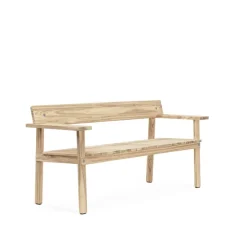 GL101 Timbur Outdoor Bench, Ubehandlet teak